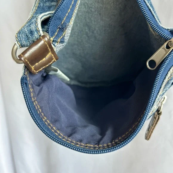Small denim jean crossbody bag purse - Picture 5 of 6